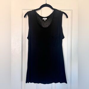 Splendid Black Raw Edge Pocket Tank XS $68